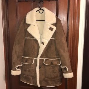 ZARA Men’s Suede/Sherpa Coat L